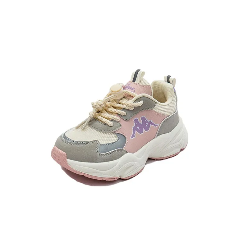 KAPPA KIDS Wear Resistant Breathable Anti Kick Low Top Kids Lifestyle Shoes Beige Pink Kids'-2