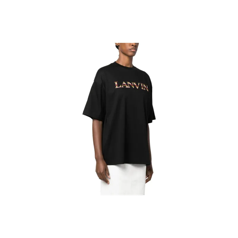 Lanvin Curb Oversized Fit Tee 'Black'-3
