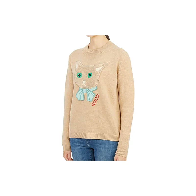 GUCCI FW21 Loose Fit Sweater Women's Yellow-4