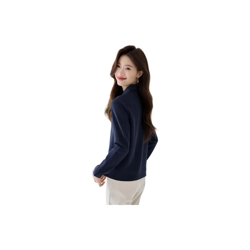 Mo Han Yi Mei Shirt Women's Navy Blue-1
