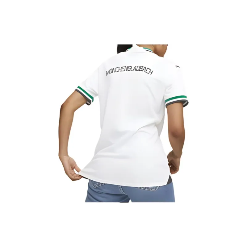 PUMA Borussia Mönchengladbach 23/24 Home Jersey Soccer Jerseys Women's White-2