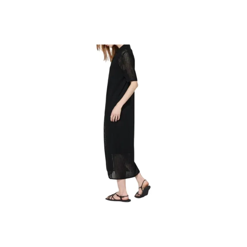 UNIQLO Short Sleeved Dress Women's Black-1