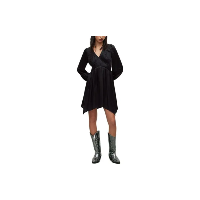 ALLSAINTS Long-Sleeved Dresses Women's Black-1
