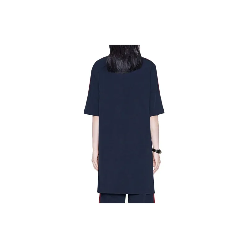 GUCCI Short-Sleeved Dresses Women's Dark Blue-3