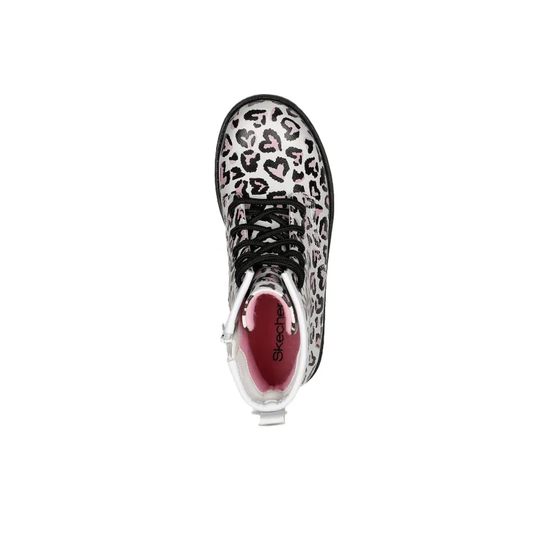 Skechers Gravlen Totally Wild Cushioning, Wear Resistant Kids' Boots Black White Pink Teenagers-3