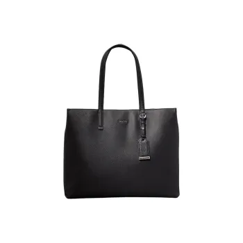 CALVIN KLEIN Polyurethane Tote Bag, Shopping Bag, Handbag Women's Black