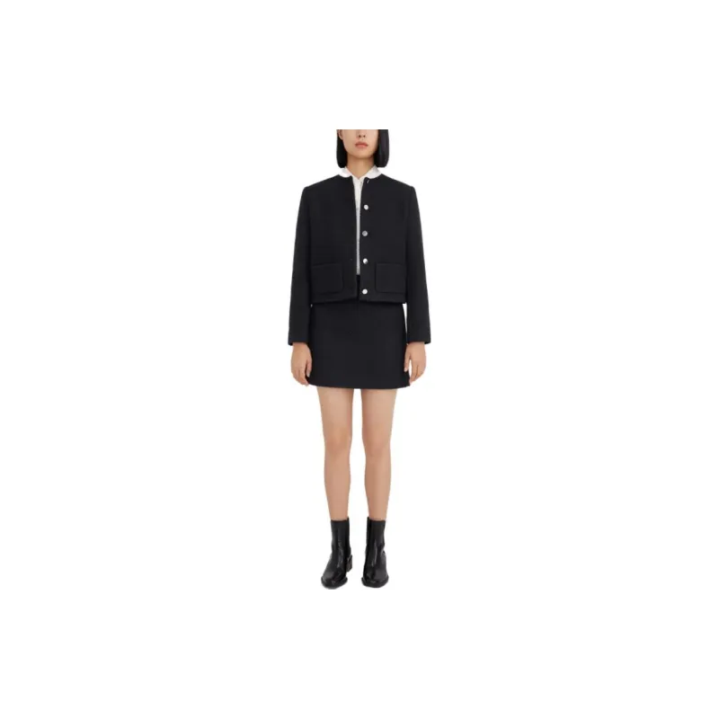 THEORY Casual Short Skirts Women's Black-1