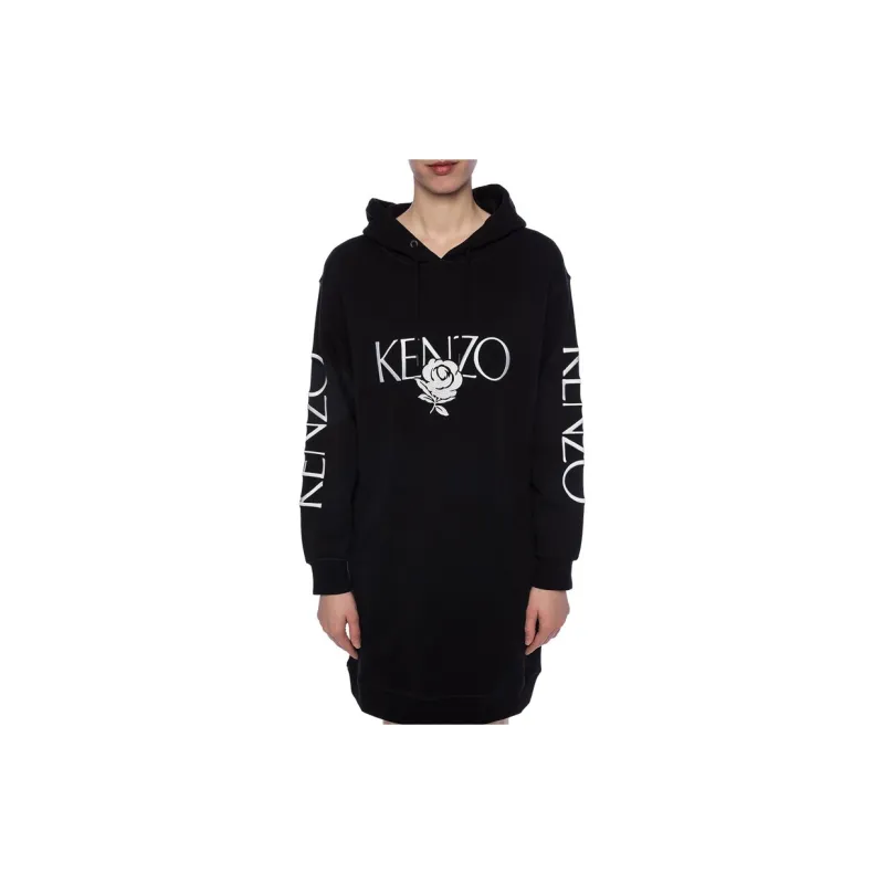 KENZO Long Sleeved Dresses Women's Black-2