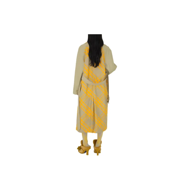Burberry Checked Belted Waist Reversible Trench Coat-3