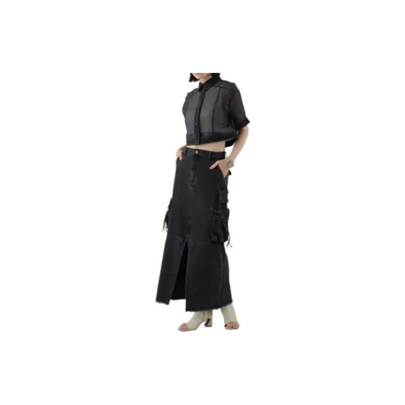 Beams Denim Long Skirts Women's-2