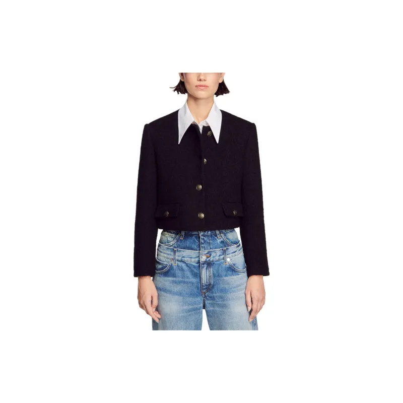 Sandro Jackets & Coats Women's Black-3
