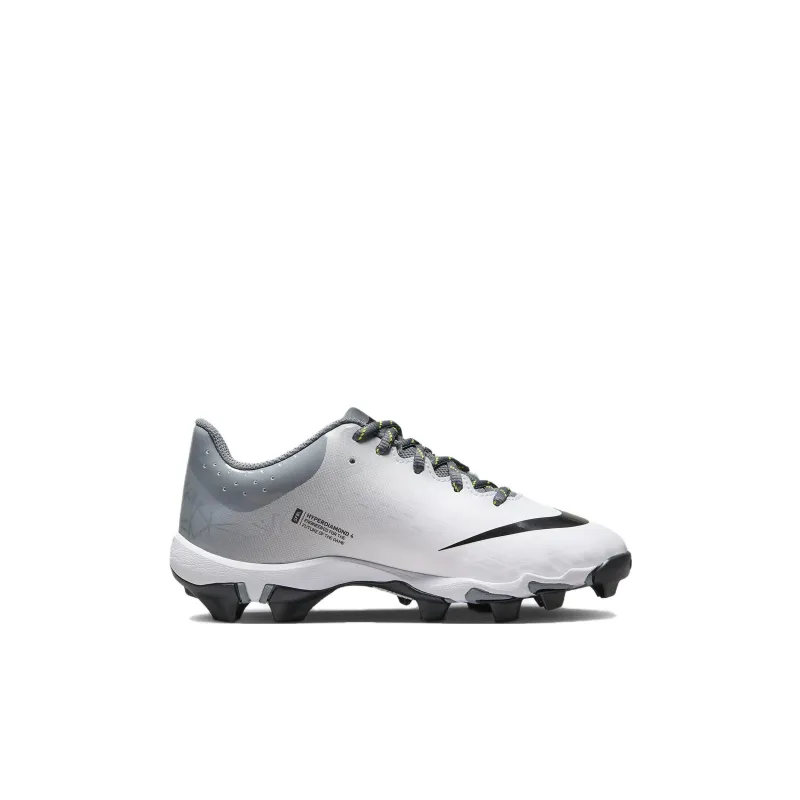 Nike Hyperdiamond 4 Keystone GG GS 'White Cool Grey'-1
