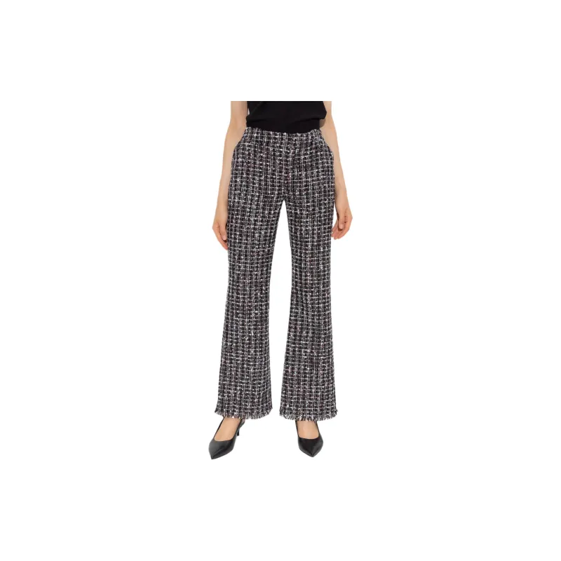 Balmain Hair Mid Rise Tweed Flared Trousers-2