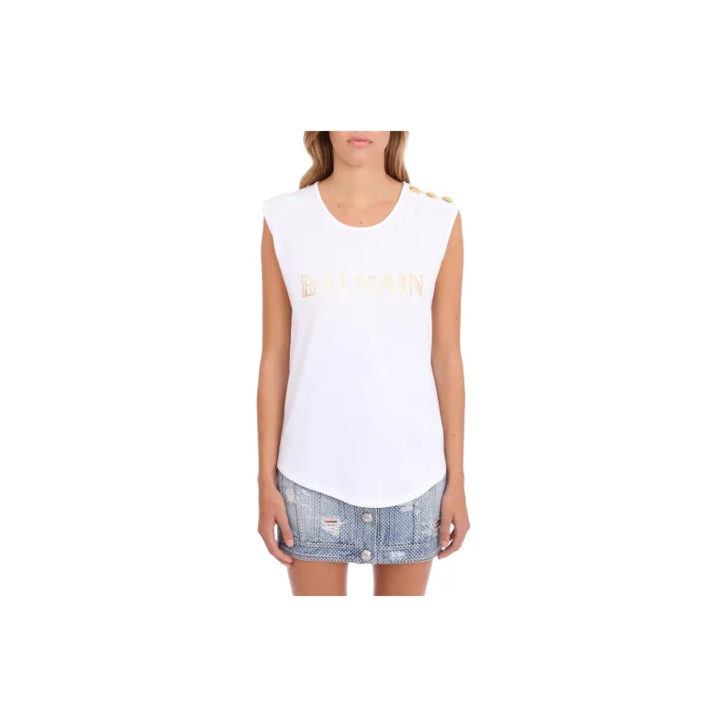 BALMAIN T Shirts Women's White-5