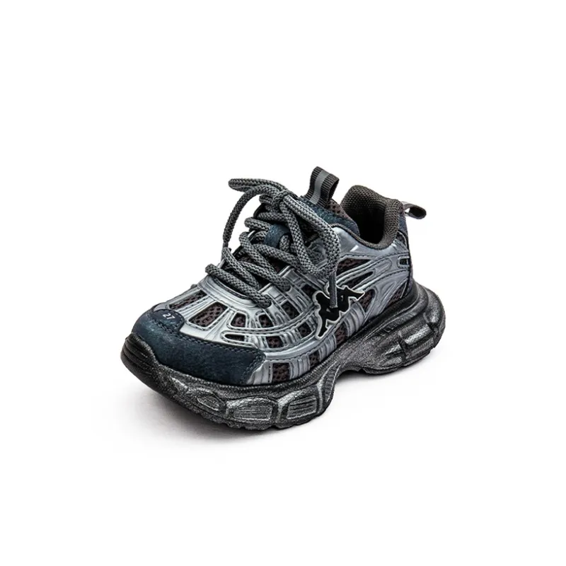 KAPPA KIDS Breathable Low Top Casual Shoes Black Silver Kids'-7