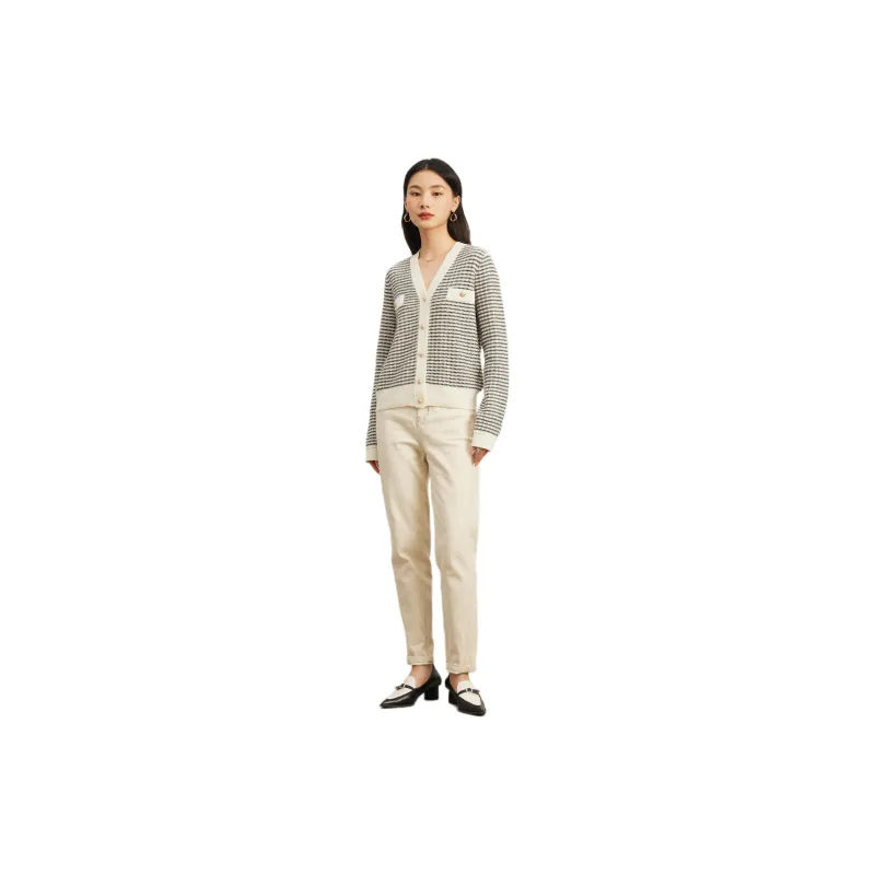 TKY SHOP Sweater Women's Black White-5