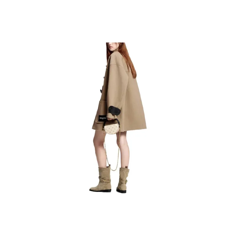 LOUIS VUITTON Monogram Accent Duffle Coat-3
