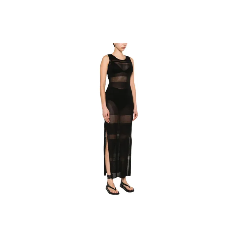 Louisa Ballou Sea Breeze Sheer knit Maxi Dress-3