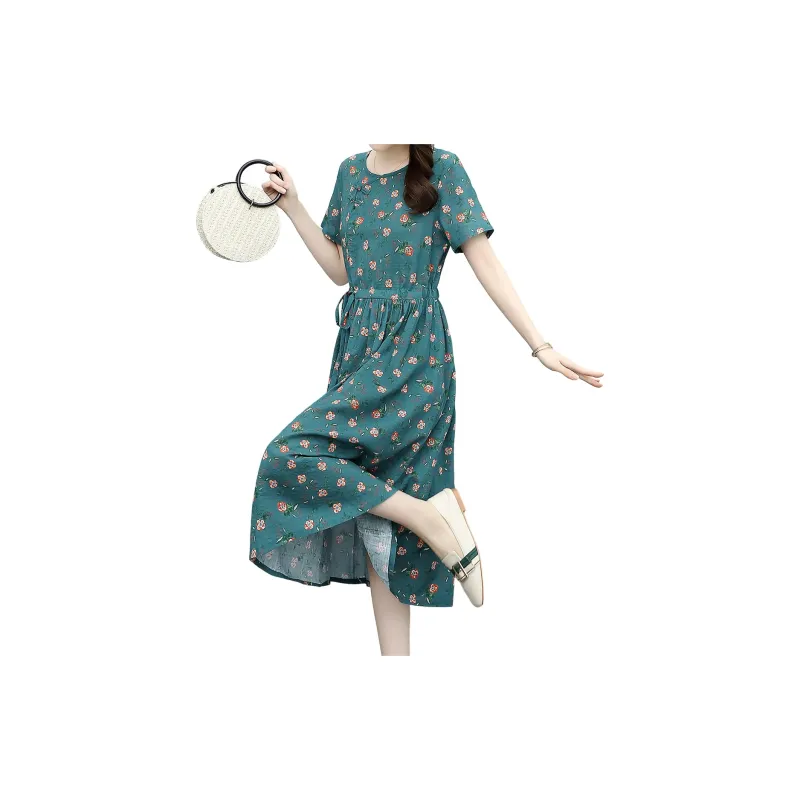 H YXIANG Short Sleeved Dresses Women's-1