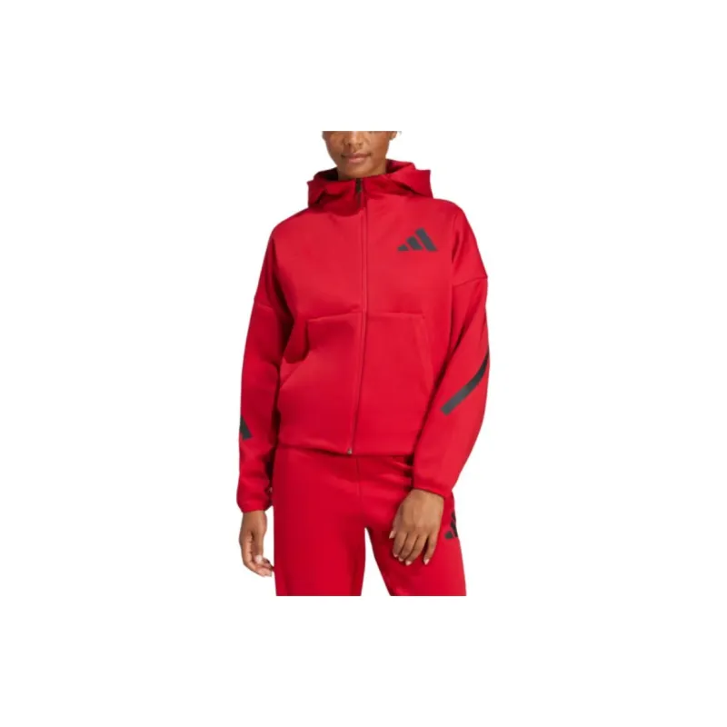 Adidas Z.N.E. Full Zip Hoodie Team Power Red 2-2