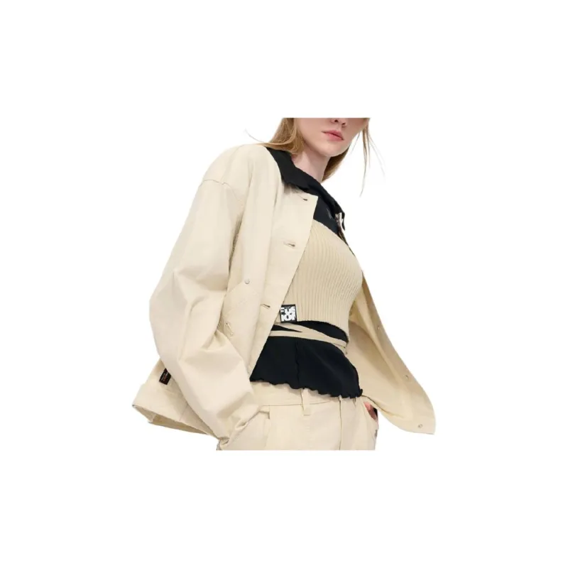 FILA FUSION WORKWEAR Jackets Coats Women's Ecru-3