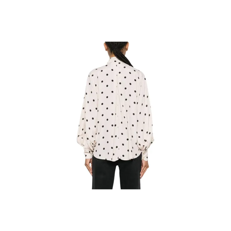 Zimmermann Polka Dot Printed Bow-Detailed Blouse-2