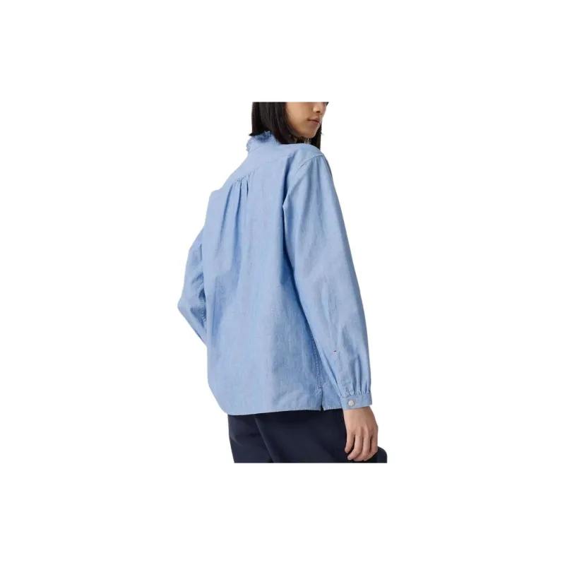 Ines De La Fressange X UNIQLO X Ines De La Fressange Shirts Women's Blue-3