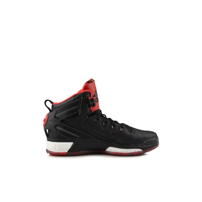 Adidas D Rose 6 Slip Resistant Cushioning Wear Resistant Mid Top Children's Basketball Shoes Black Red Kids'-1