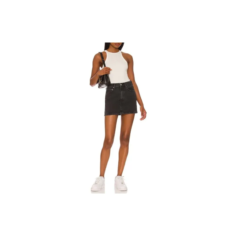 AGOLDE Casual Short Skirts Women's Gray-4