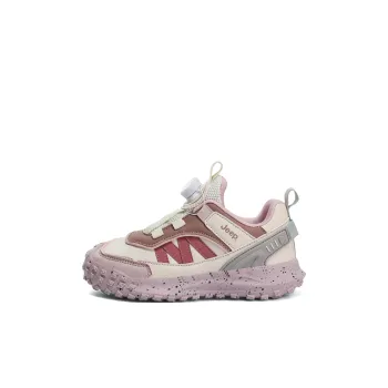 Jeep Slip-Resistant Anti-Kick Wear-Resistant Breathable Kids Lifestyle Shoes Beige Purple Kids'