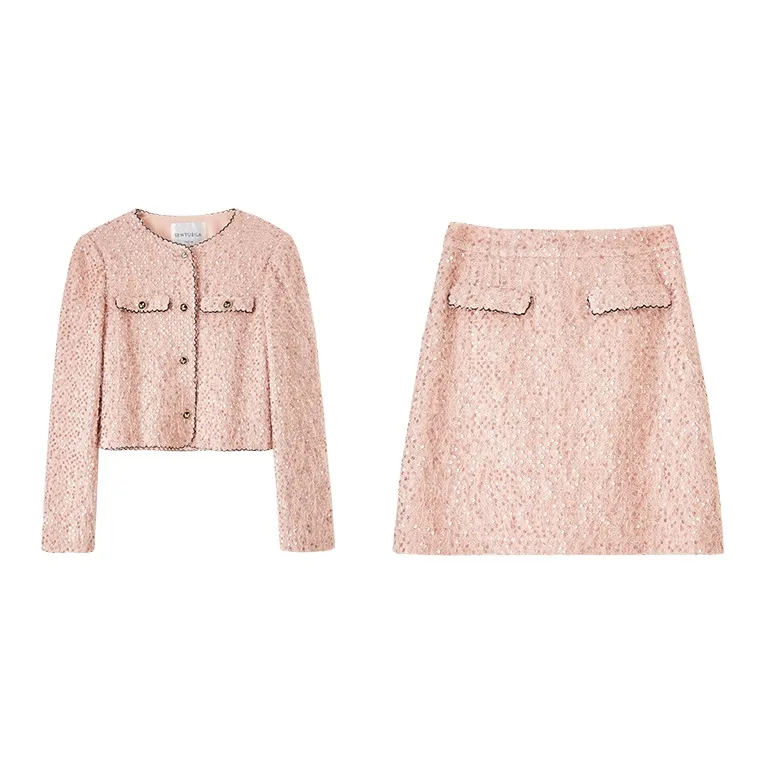 SENTUBILA Skirt Set Women's Pink-6