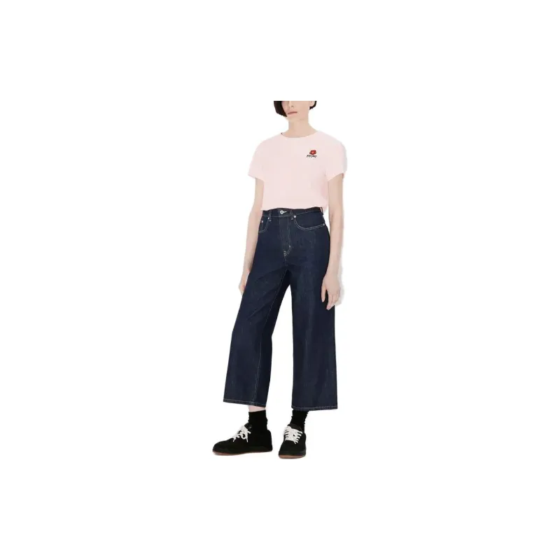KENZO Sumire High rise Cropped Jeans-4