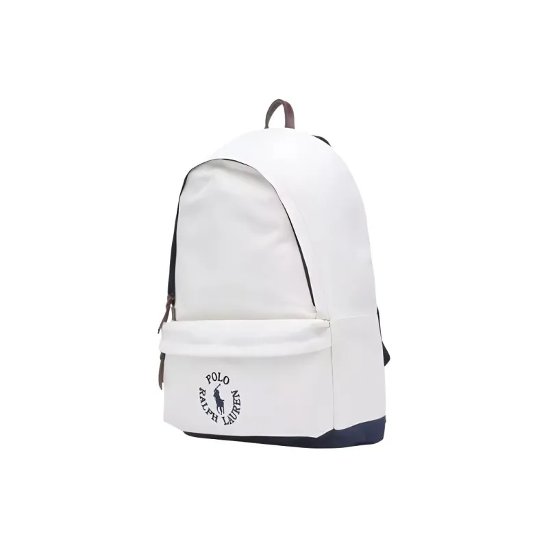 Polo Ralph Lauren Cotton Backpack Unisex White & Blue-1
