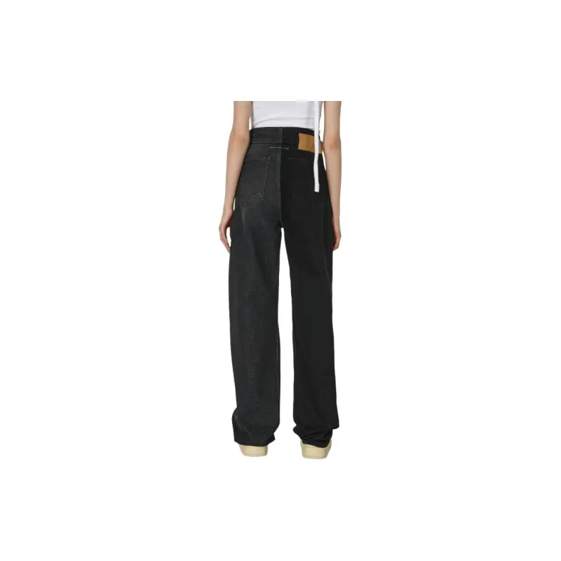MM6 Maison Margiela Half And Half Wide leg Jeans-2