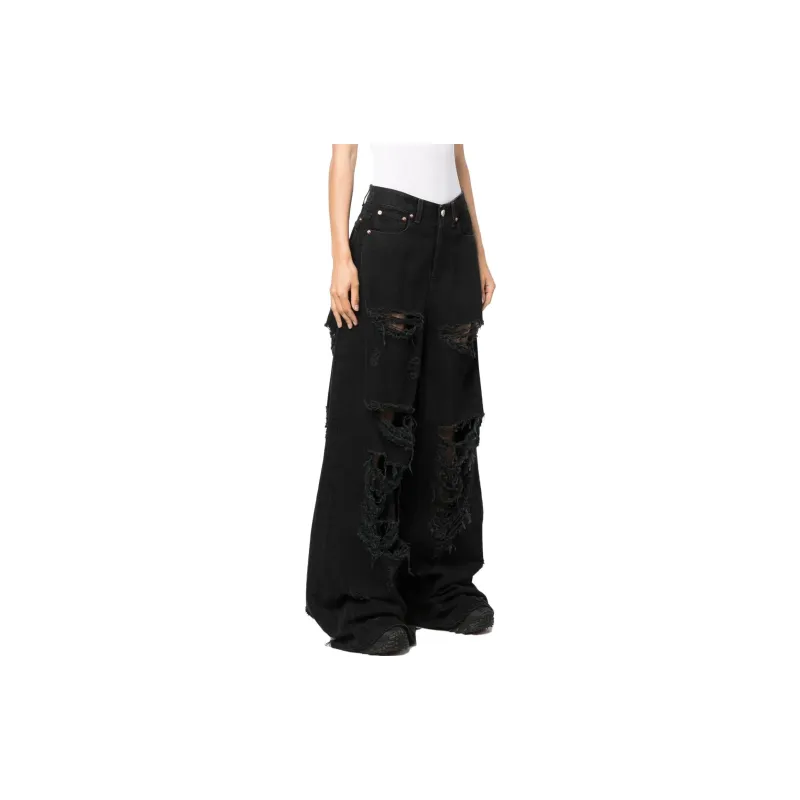 Vetements Destroyed Baggy Jeans 'Black'-5
