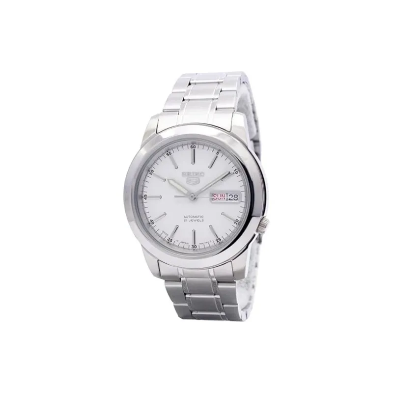SEIKO Automatic Mechanical Movement Watch 38mm Men's Watches Silver Dial-2
