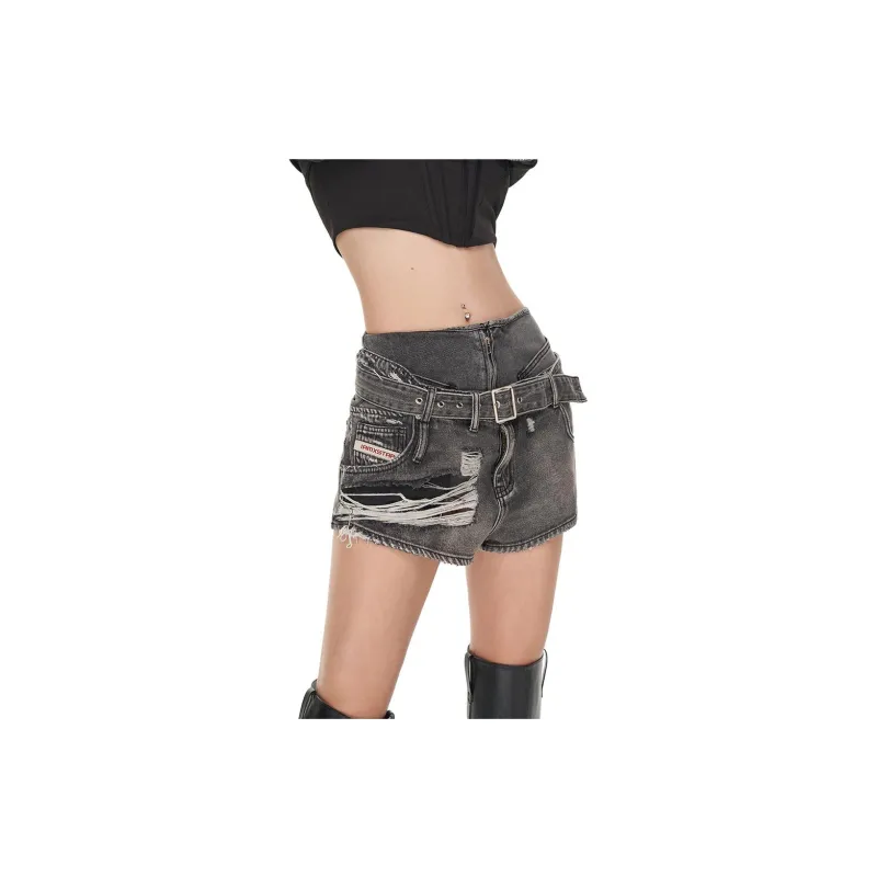 IMXS Denim Shorts Women's Black-1