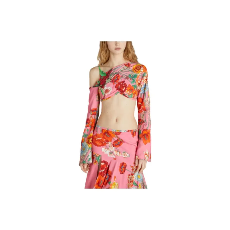 GUCCI Crop Tops Women's Pink-3
