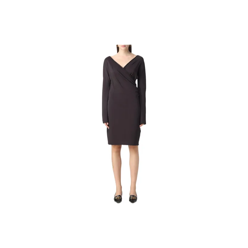 Bottega Veneta Long Sleeved Wrap Dress-1
