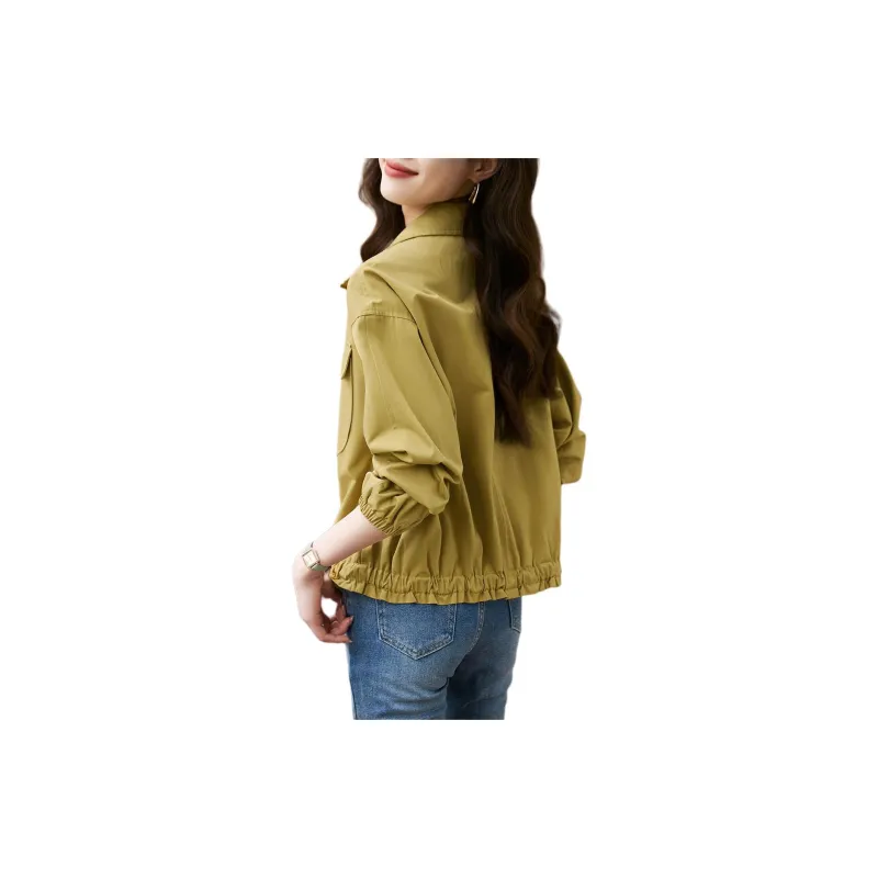 Mo Han Yi Mei Jackets & Coats Women's Yellow Green-1