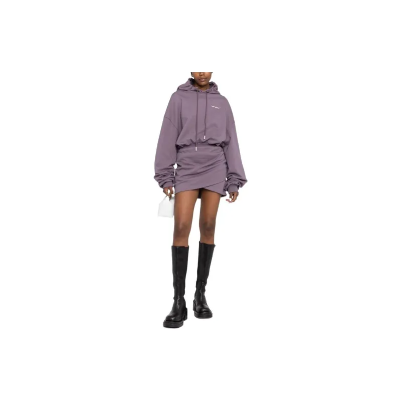 OFF WHITE For All Hoodie Sweatdress Violet-1