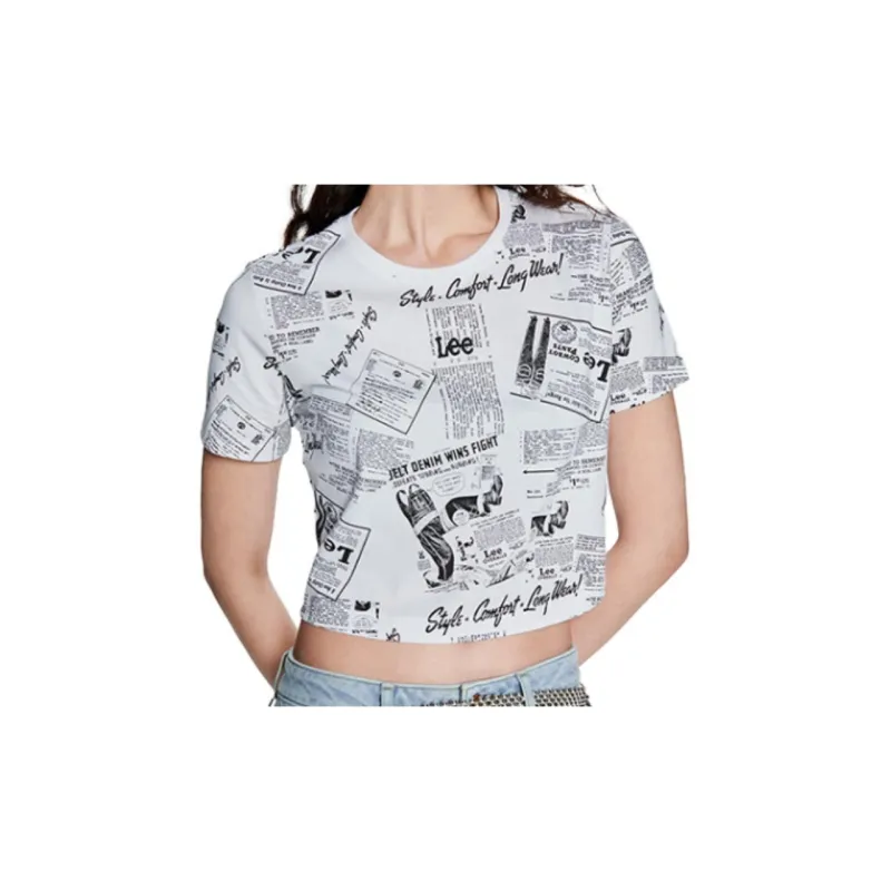 Lee Crop Tops Women's White-1