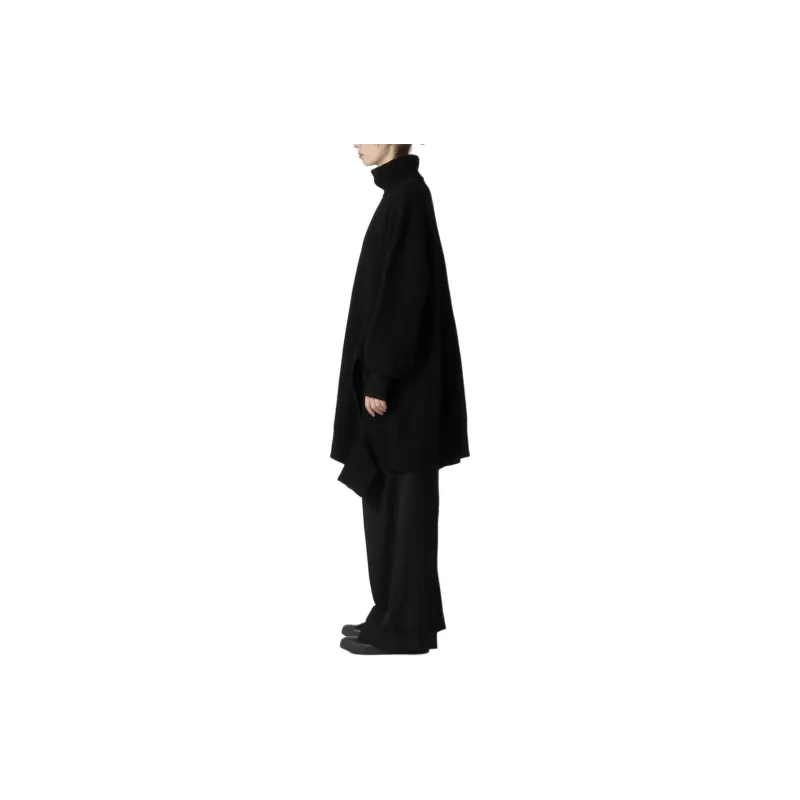 Yohji Yamamoto Roll Neck Asymmetric Long Sleeved Jumper-5