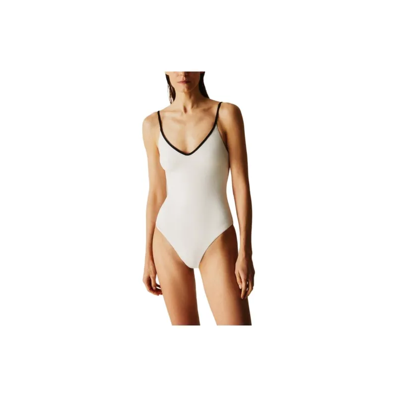 ZARA One-piece Swimsuit Women's Raw White-1