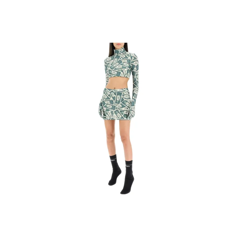 Vetements Money print Crop Top-1