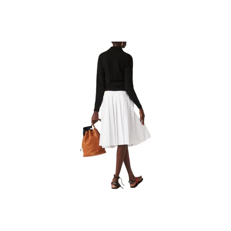 MIU MIU Casual Long Skirt Women's White-3