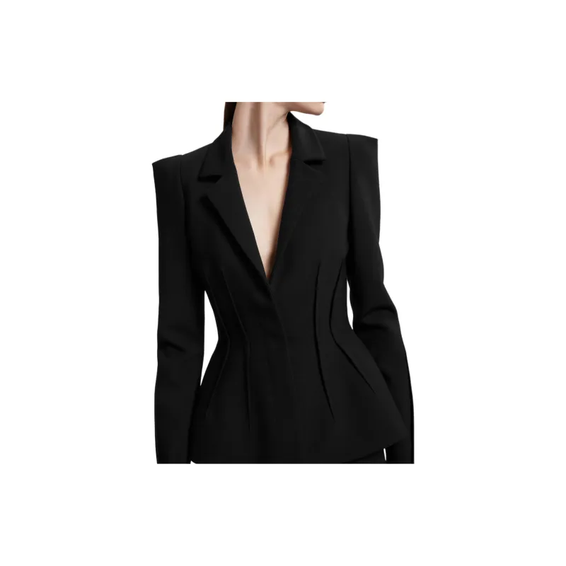 ELIE SAAB Inverted Dart Blazer-2