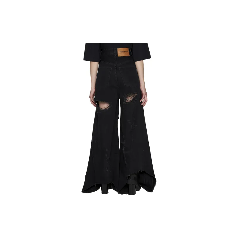 Vetements Destroyed Baggy Jeans 'Black'-3