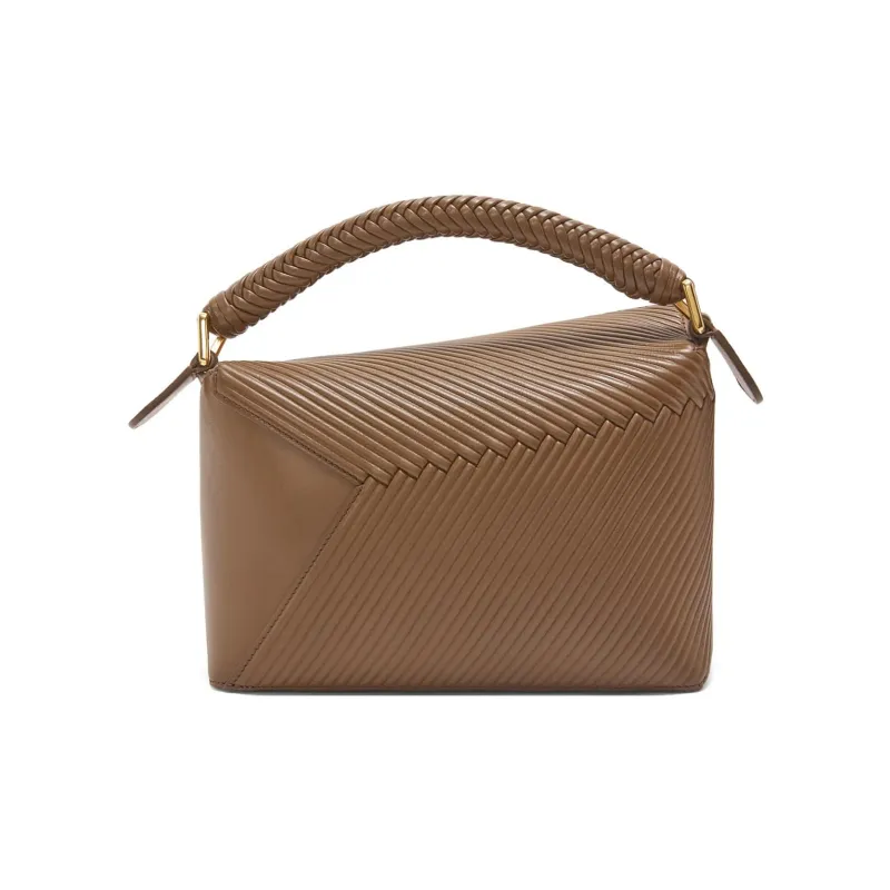LOEWE Puzzle Cow Leather Shoulder Bag, Crossbody Bag, Handbag Trumpets Women's Tundra Green-2