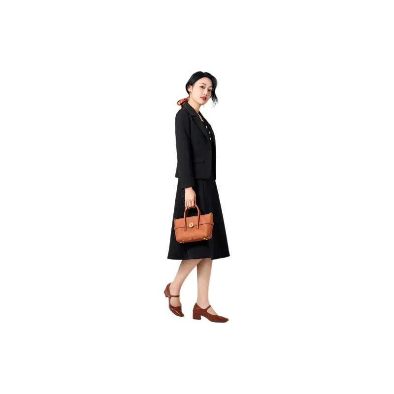 Mylan Skirt Set For Early Autumn Women's Black-3